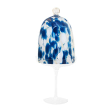 Charger l'image dans la galerie, Cloche sur pied blanche et bleue 15x15x32.5cm