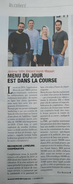 Nouvelle article dans l'Éco des Savoie