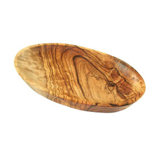Charger l'image dans la galerie, Petit bol ovale d'environ 17 – 19 x 11 x 3 cm en bois d'olivier
