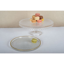 Charger l'image dans la galerie, Plat à tarte sur pied en verre petit modèle 32x32x12cm
