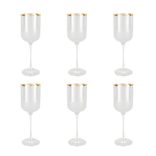 Charger l'image dans la galerie, Verres à vin bord doré Nish  - lot de 6
