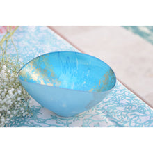 Charger l'image dans la galerie, Coupe ovale bleue et dorée 26.5x14.3x11.5cm
