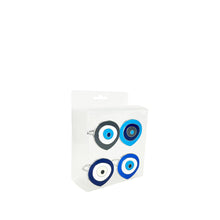Charger l'image dans la galerie, Lot de 4 ronds de serviette oeil bleu
