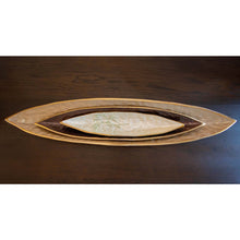 Charger l'image dans la galerie, Coupe décorative marron en aluminium 69.5x14x4.5cm
