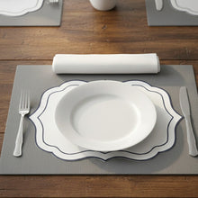 Charger l'image dans la galerie, Dessous d'assiette blanc et bleu
