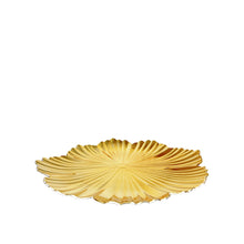 Charger l'image dans la galerie, Dessous d'assiette doré en forme de fleur

