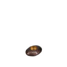 Charger l'image dans la galerie, Bougeoir marron en aluminium 11.5x8.5x4cm
