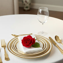 Charger l'image dans la galerie, Assiette plate triple filet or 27cm
