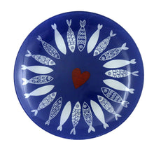 Charger l'image dans la galerie, Assiette poisson bleu foncé 20x20x1.3cm -  lot de 6
