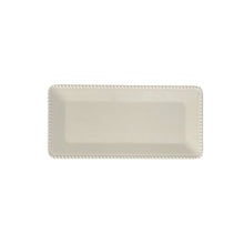 Charger l'image dans la galerie, Plateau rectangulaire en mélamine crème bord corde 43.5x21x2.5cm
