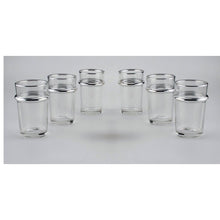 Charger l'image dans la galerie, Tasses à thé en verre bords argent 175ml - lot de 6
