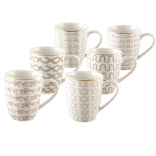 Charger l'image dans la galerie, Mugs géométriques 350ml - lot de 6
