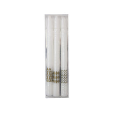 Charger l'image dans la galerie, Bougies flambeau décor doré - lot de 3

