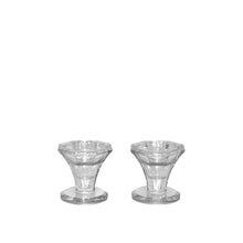 Charger l'image dans la galerie, Bougeoirs transparents h5.5cm - lot de 2
