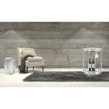 Charger l'image dans la galerie, Desserte roulante ronde inox/miroir d.57cm
