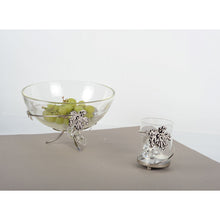 Charger l'image dans la galerie, Coupe décorative argent feuille de vigne 25x25x17cm
