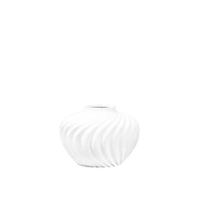 Charger l'image dans la galerie, Vase blanc rond chantilly  en polyrésine 34.5x34.5x25.5cm
