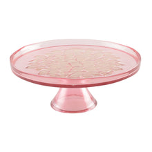 Charger l'image dans la galerie, Plat à tarte sur pied flower saumon 21cm
