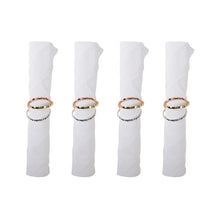 Charger l'image dans la galerie, Lot de 4 ronds de serviettes 3 bandes
