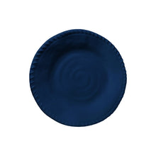 Charger l'image dans la galerie, Assiette à dessert en mélamine bleue bord corde 23x23x2cm

