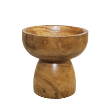 Charger l'image dans la galerie, Coupe décorative sur pied en bois 23.5x23.5x24.5cm

