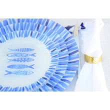 Charger l'image dans la galerie, Assiette à dessert poisson bleu 20x20x1.3cm  - lot de 6
