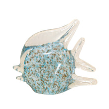Charger l'image dans la galerie, Poisson décoratif en verre bleu et transparent 14.5x5.5x13cm
