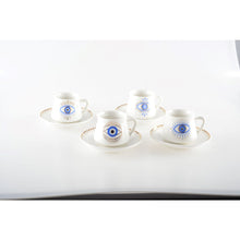 Charger l'image dans la galerie, Tasses et sous-tasses chance - lot de 4
