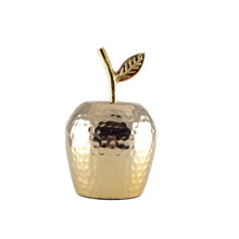 Charger l'image dans la galerie, Pomme décorative dorée 12.5x12.5x19cm
