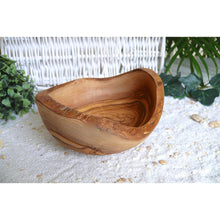 Charger l'image dans la galerie, Bol à goûter RUSTIC rond (Ø env. 14 cm) en bois d'olivier
