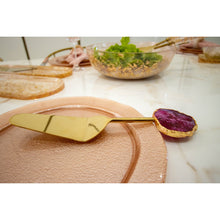 Charger l'image dans la galerie, Pelle à tarte dorée pierre agate rose
