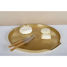 Charger l'image dans la galerie, Plateau à fromage doré en verre 30x28x2cm
