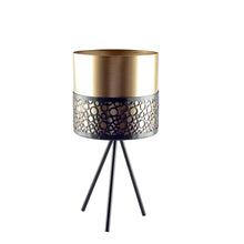 Charger l'image dans la galerie, Support plantes métal avec vase doré h.34cm
