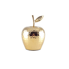 Charger l'image dans la galerie, Pomme décorative dorée 11x11x15cm
