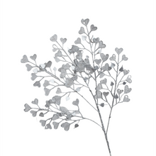 Charger l'image dans la galerie, Fleur décorative en forme de coeur argent h90cm
