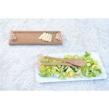 Charger l'image dans la galerie, Plateau rectangulaire en mélamine blanche bord corde 43.5x21x2.5cm

