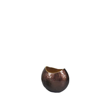 Charger l'image dans la galerie, Vase ovale marron 22.5x14.5x18.5 cm
