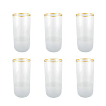Charger l'image dans la galerie, Verres à eau bord doré haut Nish  - lot de 6
