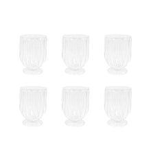 Charger l'image dans la galerie, Verres à eau transparent sur pied - lot de 6
