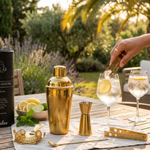 Charger l'image dans la galerie, Set cocktail shaker 550ml 5 pièces couleur doré
