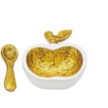 Charger l'image dans la galerie, Coupelle pomme avec petite cuillère dorée
