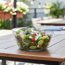 Charger l'image dans la galerie, Couverts à salade à rayures bleues
