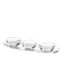 Charger l'image dans la galerie, Set apéritif de 3 coupelles sur plateau transparent 50cm

