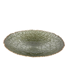 Charger l'image dans la galerie, Coupe verte avec bord doré 40.5cm

