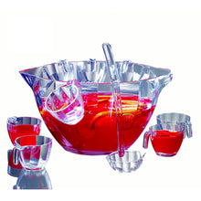 Charger l'image dans la galerie, Bol a punch 7.6l +louche+ 8 tasses acrylique
