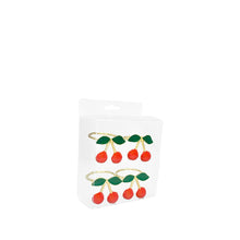 Charger l'image dans la galerie, Lot de 4 ronds de serviette design cerise
