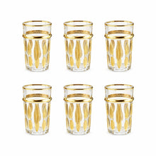 Charger l'image dans la galerie, Tasses à thé dorées orientales - lot de 6

